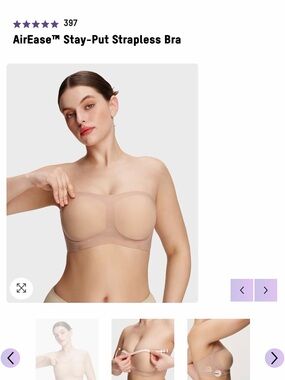 Shecurve AirEase Stay-Put Strapless Bra | XL